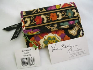 Vera Bradley SUZANI Euro WALLET Coin TRI-FOLD 4 PURSE Handbag TOTE Backpack NWT - Picture 1 of 4
