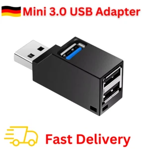 Mini USB 3.0 2.0 HUB 3 Port Verteiler Adapter für PC Laptop Macbook Notebook 13 - Bild 1 von 9