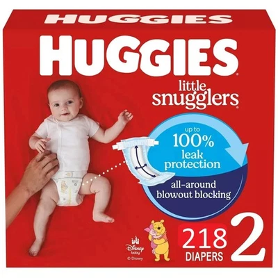 Pañales desechables Huggies Little Snugglers, tamaño 2 *186 unidades* Foto 1 de 4