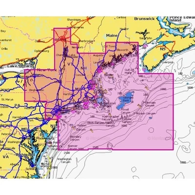 Navionics Msd/904P+ Platinum+ 904P+ Northeast And Canyons Microsd/Sd - Image 1 of 2