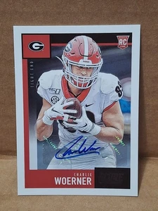 2020 CHARLIE WOERNER SCORE AUTOGRAMM AUTO NFL ROOKIE CARD RC #401 GEORGIA UGA - Bild 1 von 2