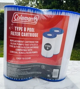 Coleman Type B Pool Filter Cartridge Type IV Twin Pack New Sealed - Picture 1 of 3
