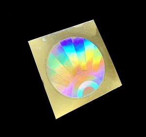 SELTENE SONNE REGENBOGEN HIMMEL SOLAR Vintage MOD Hologramm holografischer Aufkleber Abziehbild HOLO - Bild 1 von 5