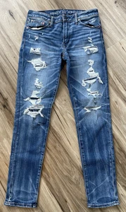 Jeans American Eagle Airflex+ 30x32 (30x29) atletico skinny fori invecchiati - Foto 1 di 22