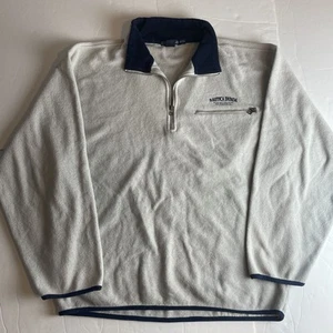 Nautica Vintage Mens Grey 1/4 Zip Fleece Size XL Made In USA - Picture 1 of 6