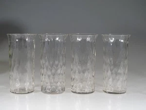 4er Set Vintage Deko Tiffin Kristall Glas Wirbel Optik Eistee Becher um 1930 - Bild 1 von 4