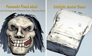 RARE Fallout 76 FO76 XBOX Fasnacht FIEND Mask & Clean Straight Jacket FAST DELIV - Picture 1 of 4