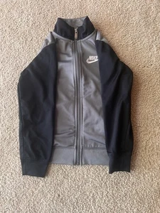 Nike Boys Full Zip Black & Gray Track Jacket Size Medium - Picture 1 of 4