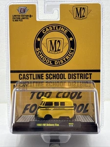 M2 Machines Castline School District 1960 VW Delivery Van HS22 21-76 Yellow Dub - Picture 1 of 1