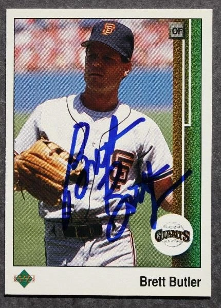San Francisco Giants Brett Butler signed autographed 1989 Upper Deck card NICE - - Image 1 of 1