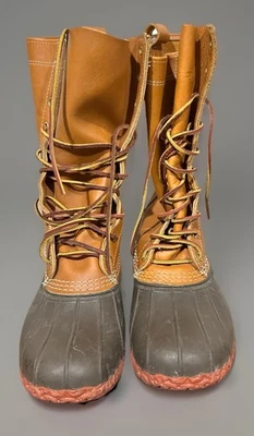 Mens LL Bean Maine Hunting Leather Rain Boots red soles Ltd Edition 100 year 7 W - Image 1 of 4