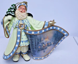 Ashton Drake Ornament Frosty Christmas Eve Santa Kinkade Old World Santa 4" - Bild 1 von 1