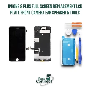 iPhone 8 Plus Full Screen Replacement LCD Plate Front Camera Ear Speaker & Tools - Picture 1 of 4