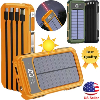 Banco de alimentación de respaldo de 300000 mAh batería externa cargador para teléfonos celulares 4 USB Foto 1 de 4