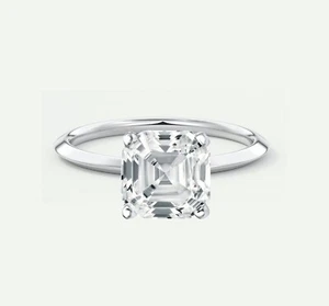 IGI E/VVS 2 Ct Asscher Lab Created Grown Diamond Solitaire Ring 950 Platinum - Picture 1 of 2