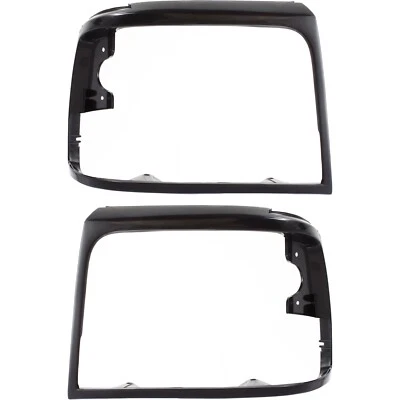 Juego de 2 faros puertas negros para 92-97 Ford F-150 F-250 F-350 Bronco Foto 1 de 4