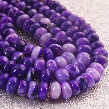 1  Long Strand Amazing Purple Opal Smooth Rondelle Shape Beads- Purple Opal gems