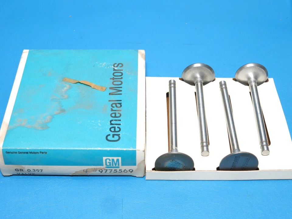 Новые из старых запасов (4) выпускные клапаны GM 1964 Pontiac Tempest LeMans 326 HO 4BC 9775569 - Изображение 1 из 4