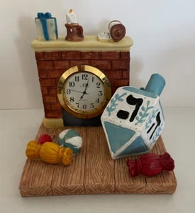 NIKKO Japan Quartz Judaica Themed Ceramic Desk Clock 4"x4"3.5" Working Very Rare - Picture 1 of 4
