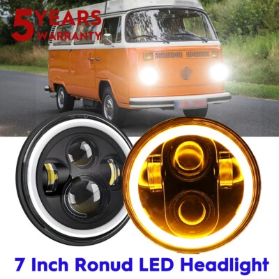 2PCS For chevrolet P10 P20 P30 Van 7"inch Round LED Headlights Hi-Low Beam w/DRL - Image 1 of 4