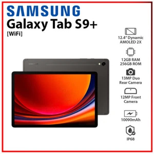 Samsung Galaxy Tab S9+ GRAPHITE 12GB+256GB Octa Core Android PC Tablet (WiFi) - Picture 1 of 6