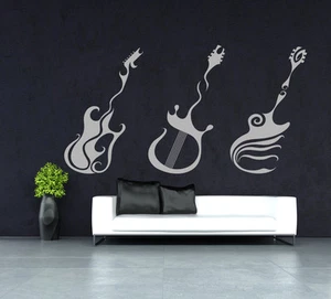 Gitarre Musik Vinyl Wandkunst Aufkleber Aufkleber UK RUI98 - Bild 1 von 7