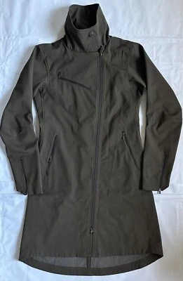 NAU Brown Asymmetrical Zip Shroud Of Purrin Trench Coat Rain Jacket Size Small Foto 1 de 4