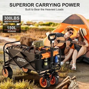 Electric Fold Garden Carts Wagons Utility Outdoor Beach Lawn Yard Buggy 5000mAh - Picture 1 of 7