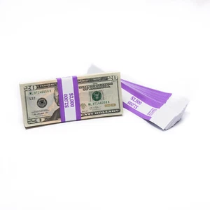 500 Self Sealing Currency Bands- $2,000 Denomination - Picture 1 of 2