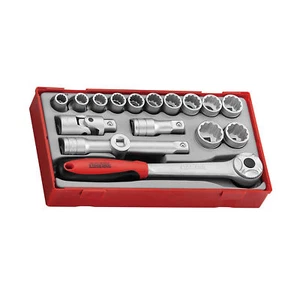 Juego de enchufes de 12 puntos Teng Tools TT1218 - 17 piezas 1/2 pulgada - Imagen 1 de 2