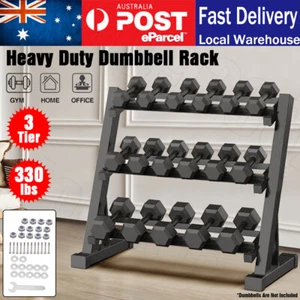 Heavy Duty Dumbbell Barbell Rack Storage Racking Space Saving Home Gym 300KG - Picture 1 of 12