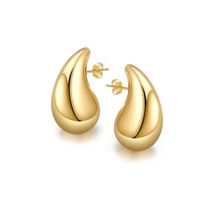 Orecchini goccia argento925 placcato oro 18 kt drop Altissima qualità - Imagen 1 de 7