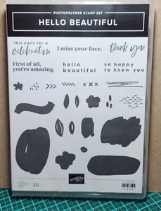 Stampin up retired Hello Beautiful photopolymer stamp set - Picture 1 of 1