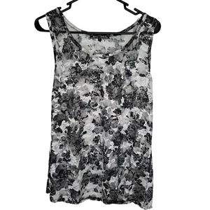 Almost Famous 1X Black/White Lace Tank Top - Picture 1 of 4