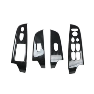 4Pcs Carbon Fiber Window Lift Panel Switch Cover Trim For 2006-2011 Honda Civic - Picture 1 of 7