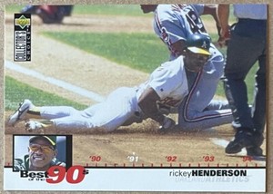 RICKEY HENDERSON, 1995 COLLECTOR'S CHOICE "BEST OF THE 90's", WOW !