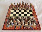 PERU: small chess game / chess, handmade made of wood, NEW!