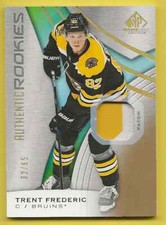 2019-20 SP Game Used Gold Spectrum Authentic Rookies PATCH Trent Frederic /65