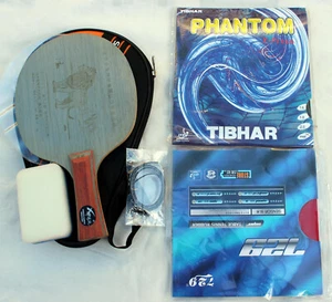 Near-Table Fast Attack: Custom-made Table Tennis Bat: Lion + TIBHAR PHANTOM, OZ - Imagen 1 de 1