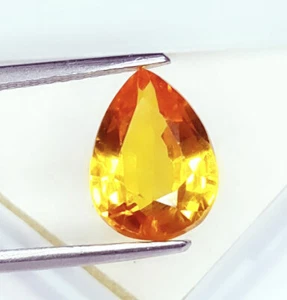 Gema de zafiro suelta de 4,97 quilates con certificación de zafiro naranja natural sin tratar - Imagen 1 de 10