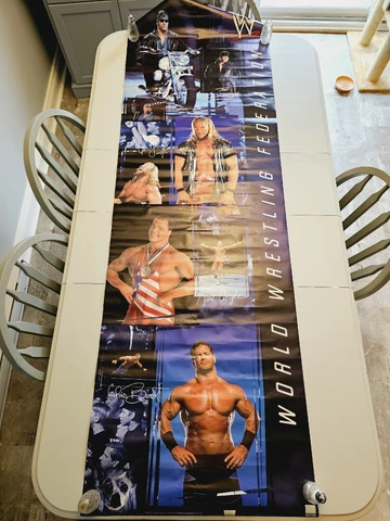VTG 2000 WWF Taco Bell Promotional Poster Undertaker Jericho Kurt Angle Benoit Cover