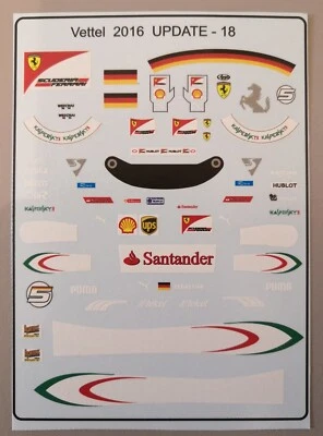 2nd-hand! Ferrari SF16-H Sebastian Vettel " Figure Decals " 2016 1/18 - Bild 1 von 2