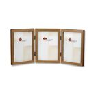 Lawrence Frames 766057T Nutmeg Wood 5x7 Hinged Triple Picture Frame - Gallery