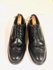 Scarpa Oxford Stuart Mcguire come nuova uomo vintage punta ala nera elegante taglia 8S - Foto 1 di 7