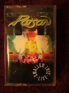 Poison~ Swallow This Live - 1991 Cassette Capitol Records Classic Hair Metal EX - Picture 1 of 5