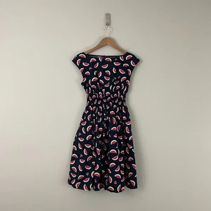 Kate Spade Watermelon Party Blaire Dress Parisian Navy Womens Size Small - Picture 1 of 8