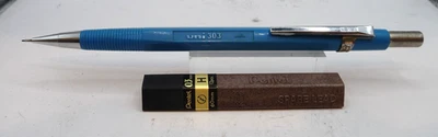 Uni Vintage 303 0.3mm blue pencil--working--free tube of lead - Image 1 of 3