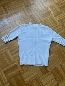 Esprit Pullover dicke Baumwolle Creme Weiß , hoher Kragen Halbarm  Gr. S 36 Top! - Bild 1 von 4