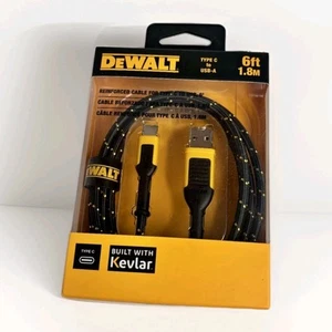 Cable trenzado reforzado DeWalt USB-C a USB-C 4 pies hecho con Kevlar DXMA1311348 - Imagen 1 de 6