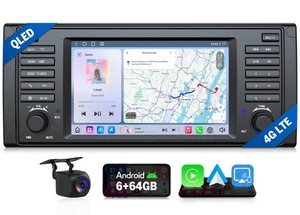 8Core Apple CarPlay Android 13 Autoradio 7" GPS Navi 4G LTE Wlan DSP für BMW E39 - Bild 1 von 21